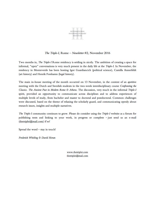 The Triple-I – Newsletter #2, November 2016.jpg